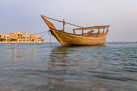 Dhows were used for pearl diving in Bahrain
