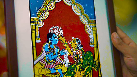 Cheriyal village, these traditional scrolls are brought to life by the hands of skilled artisans