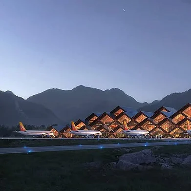 tatlerasia/instagram : A view of the airport of the future in Bhutan