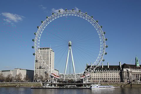 The London Eye from across the River Thames
