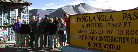 At Taglang La, a high altitude mountain pass in Leh district 