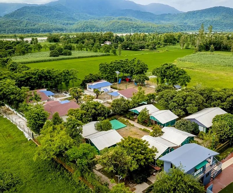 An aerial view of Sukoon Wellness Resort