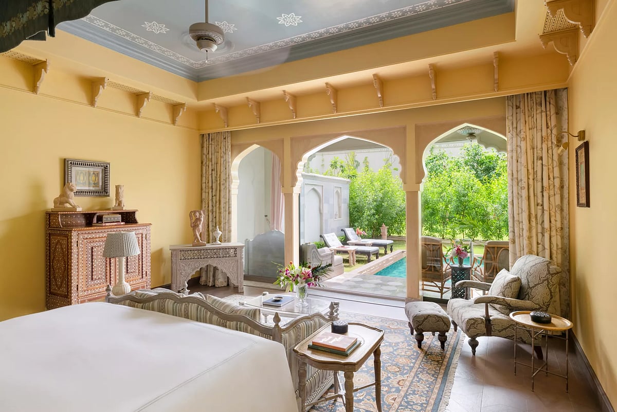 The Raffles Jaipur hotel in Rajasthan reflects the rich heritage of the state