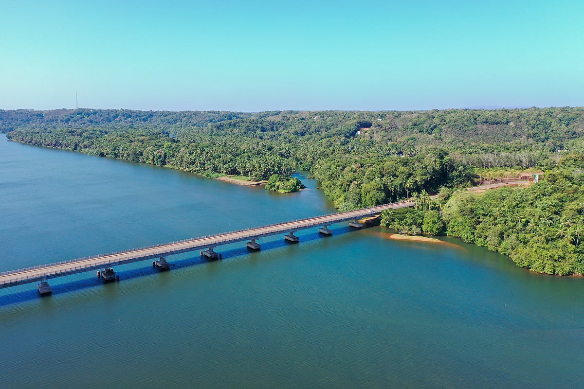 The backwaters of the Kasaragod district in Kerala