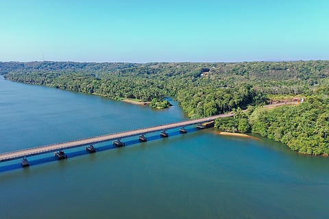 The backwaters of the Kasaragod district in Kerala