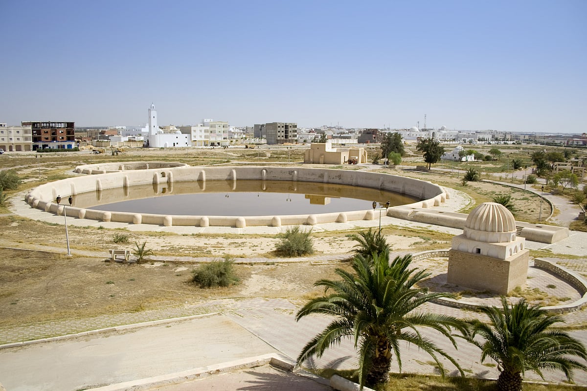 The Aghlabid Basins are a series of historic water reservoirs and hydraulic works that were built to supply Kairouan with water
