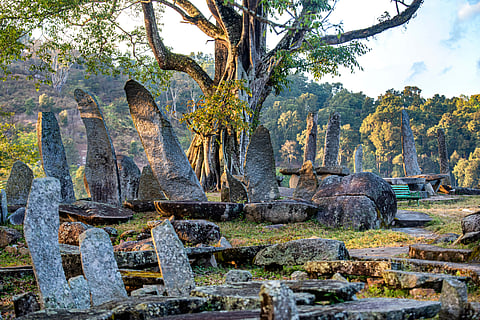 The origins of the monoliths of Nartiang village in Meghalaya is shrouded in fantastical folklore