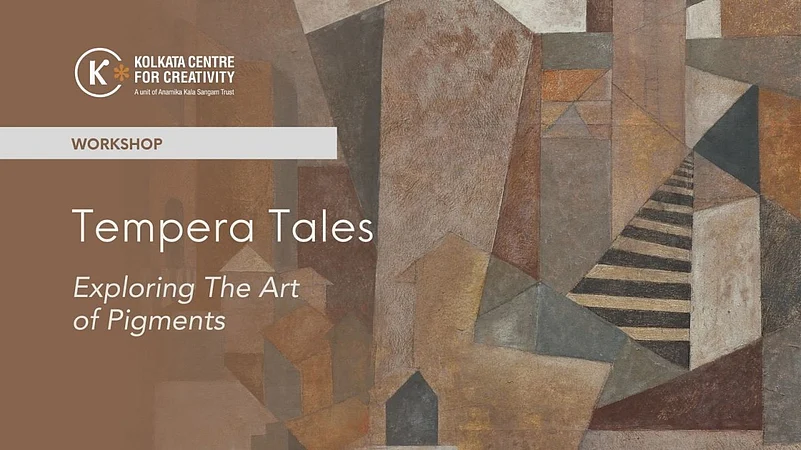 Traditionally, tempera paints use egg yolk as the binder, but other water-soluble materials can also be used