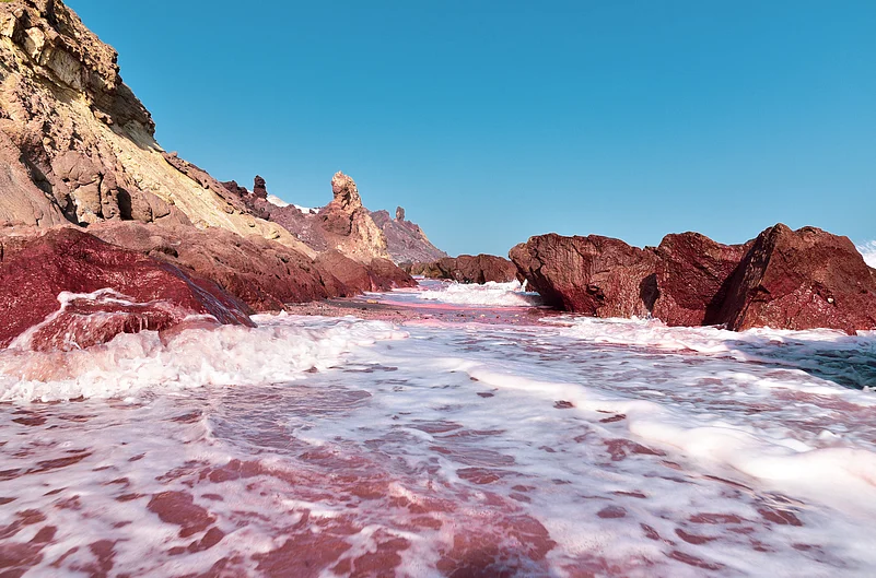 The Red Beach of Hormuz Island