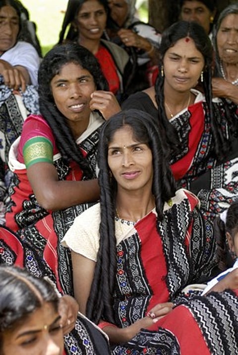 Toda women are responsible for creating the intricate pukhoor embroidery