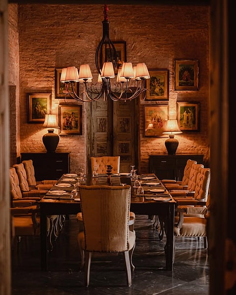 The interiors are filled with antiques