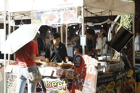 A street food stall in Chiang Mai