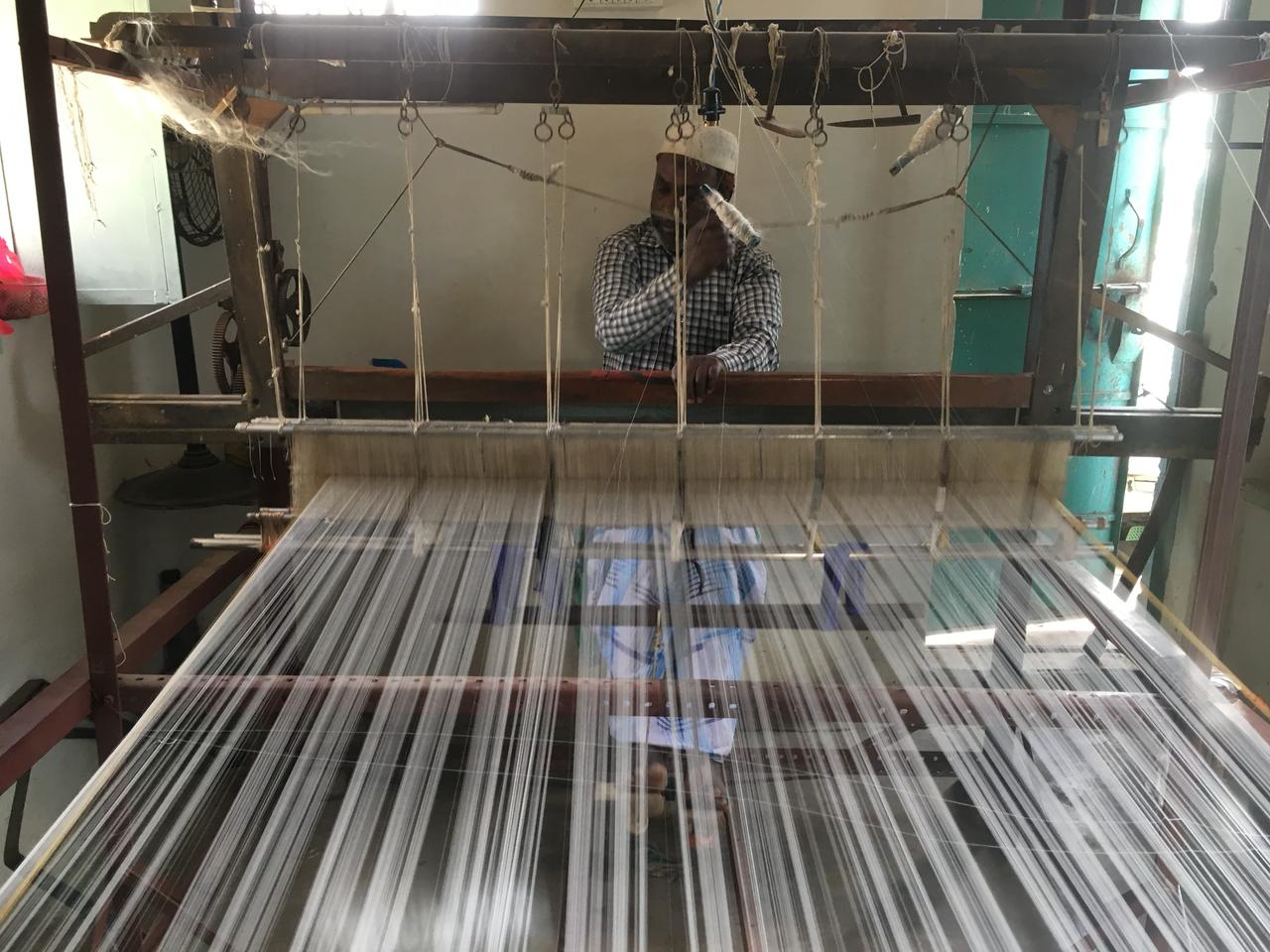 A handloom at Ansaris house in Chanderi