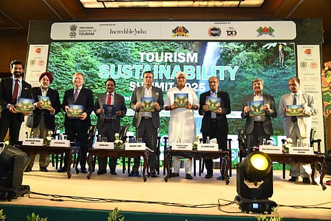 Dignitaries at the Tourism Sustainability Summit 2025 in Delhi on March 26