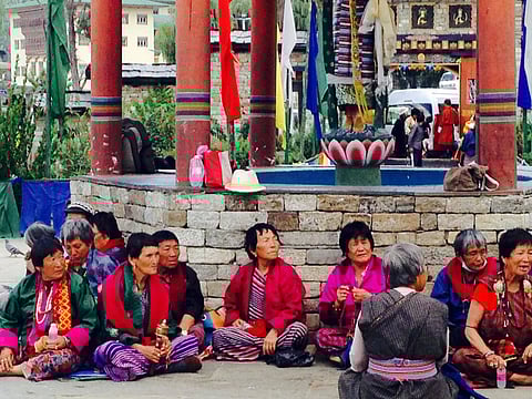 Women of Bhutan at National Memorial Chorten
