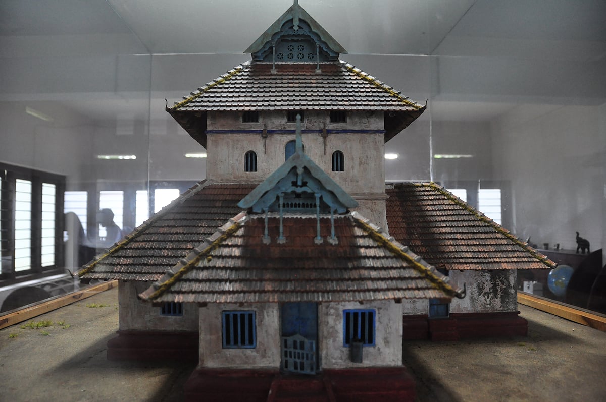 Miniaturised model of the ancient Cheraman Juma Masjid which recently got renovated