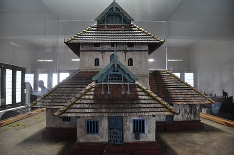 Miniaturised model of the ancient Cheraman Juma Masjid which recently got renovated