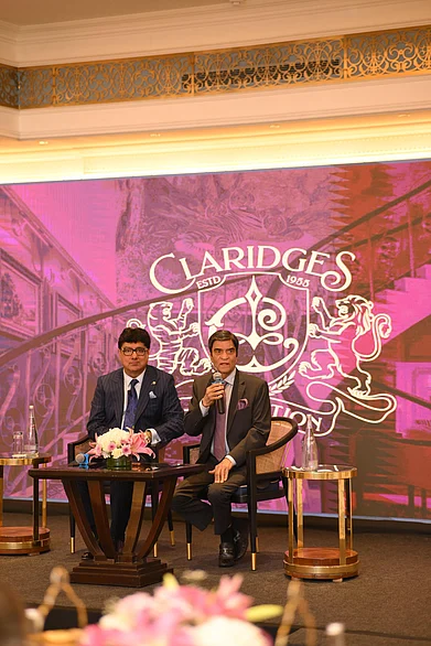 From L-R: Puneet Chhatwal, MD and CEO of IHCL, and Suresh Nanda, Promoter of Claridges Hotels