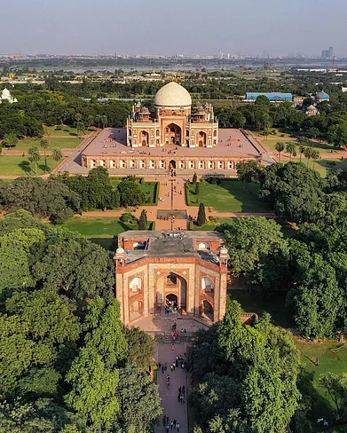 jpsingh_99/instagram : An aerial view of Humayuns Tomb