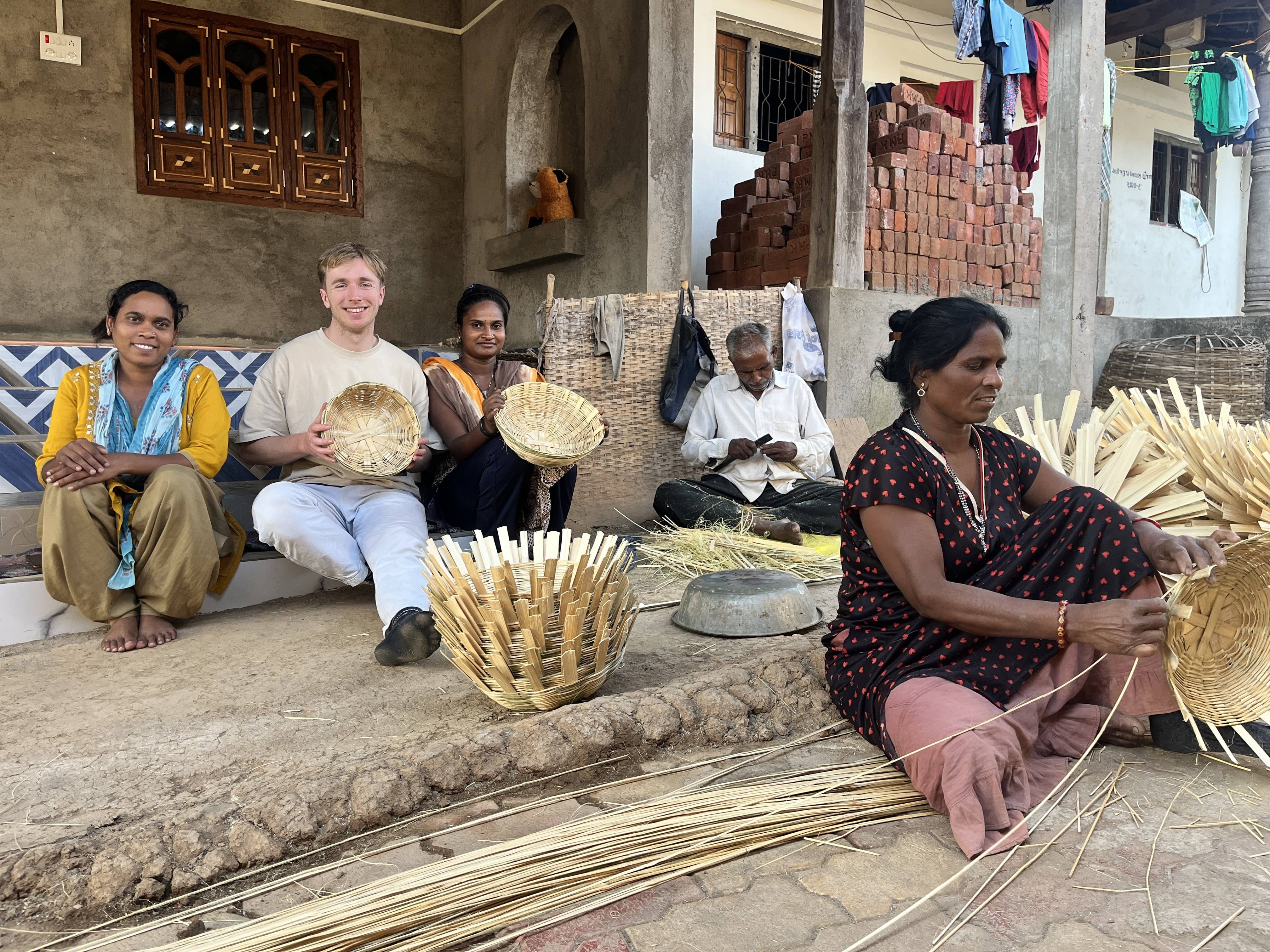 A basketry workshop with the Kotwalia tribe in the Dang district of Gujarat