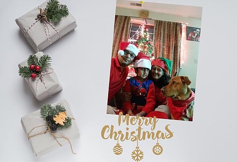 Tulika Prasad with her family. She has written extensively about parenting a child with autism