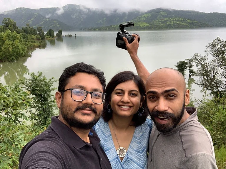 Aditya Roy (left), Niyati Kukadia (centre) and Pavan Patel (right) are the founders of Soar Excursions, a travel outfitter based in Gujarat - Copyright: Soar Excursions