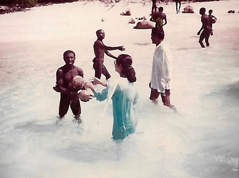 Chattopadhyay on North Sentinel Island in 1991, during which coconuts were distributed to the island's inhabitants