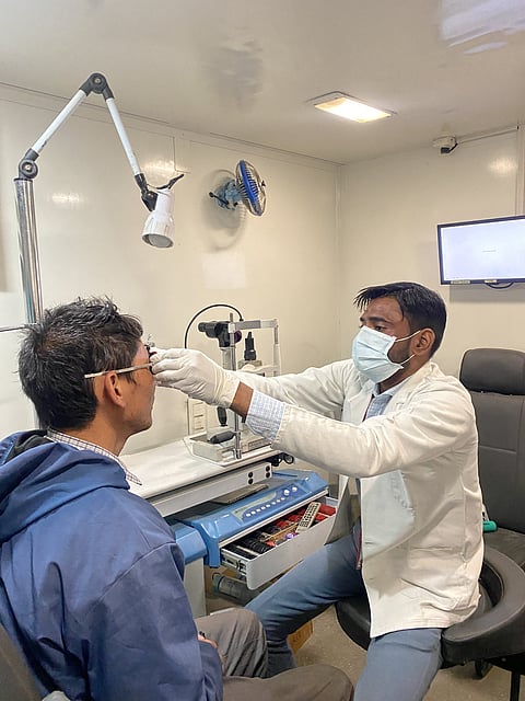 An eye care camp organised by the Spiti Ecosphere in the valley