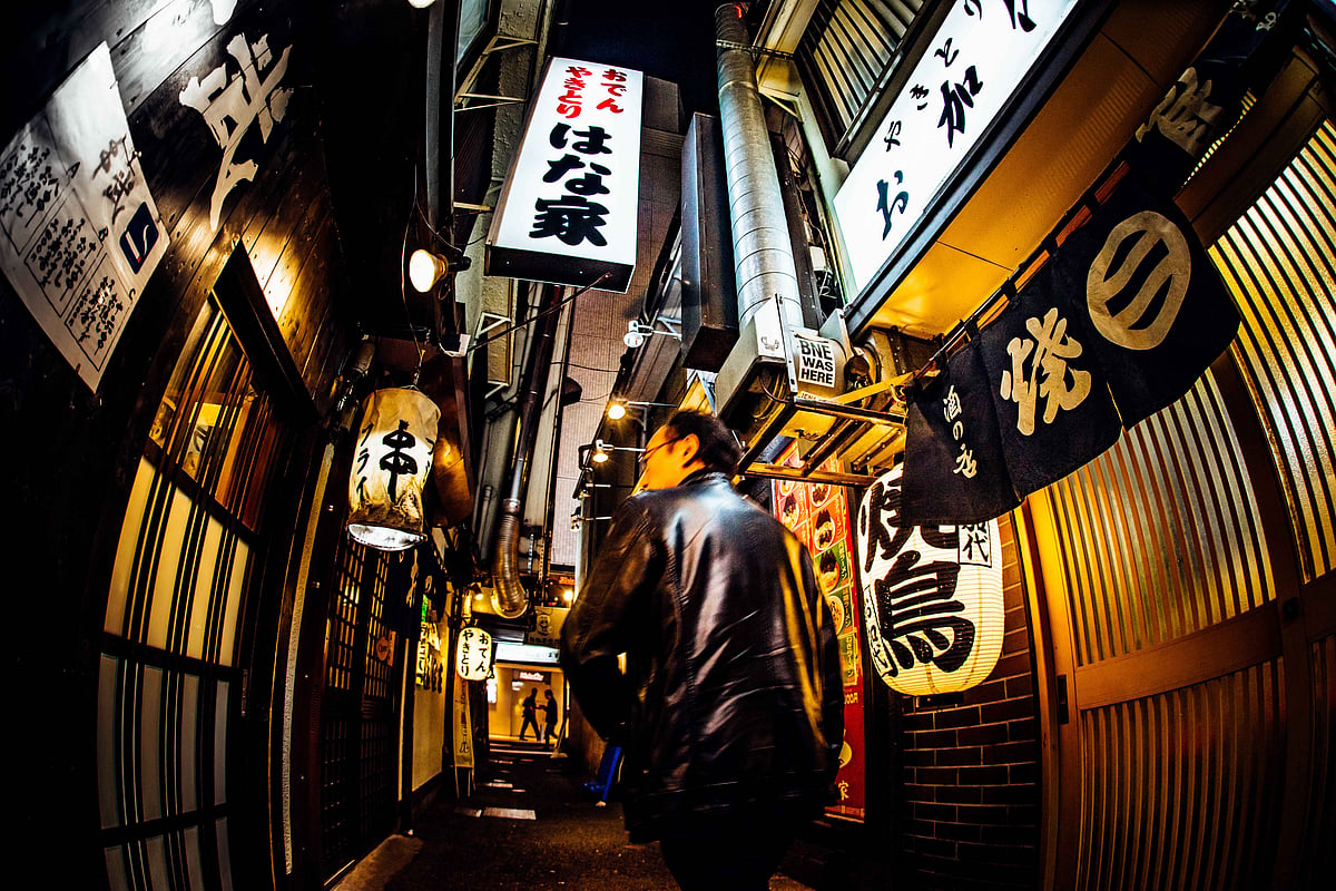 Yokocho are a must for bar-hopping in Tokyo, Japan