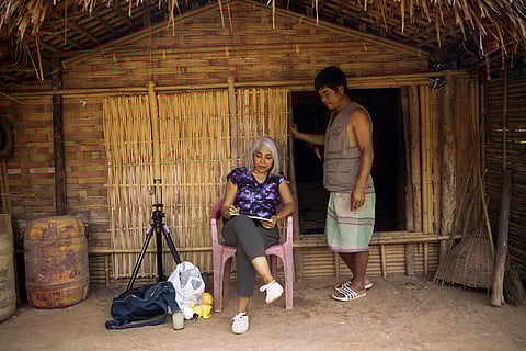 Kagti with a local resident from Salbargere Village near Tura, Meghalaya
