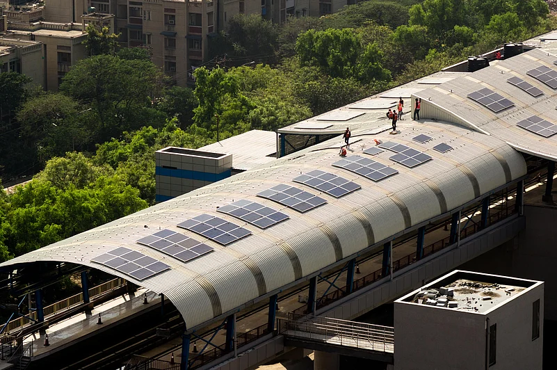 The Delhi Metro Rail Corporation currently receives 35 per cent of its total energy supply from renewable energy and aims to step it up to 50 per cent by 2031