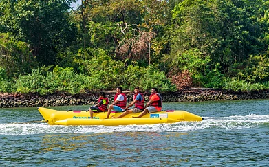 Snehal Jeevan Pailkar/Shutterstock : The Jheel Mahotsav 2025 features banana boat rides, among other activities