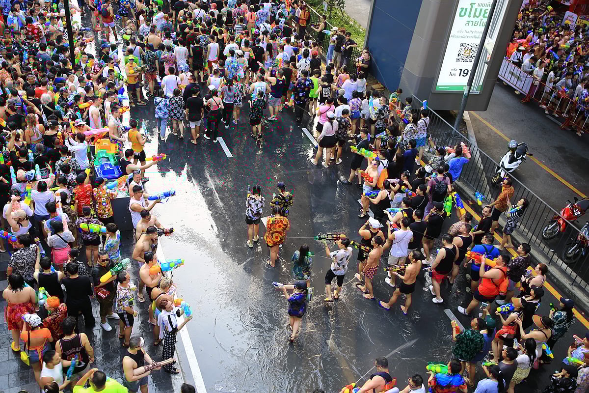Bangkok plays host to water fights during the Songkran festival