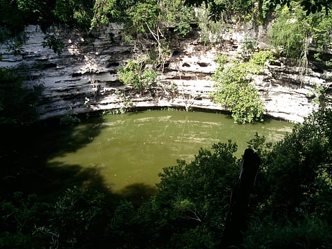 A view of Cenote Sagrado