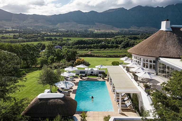 Mont Rochelle luxury hotel and vineyard estate in Franschhoek, South Africa is part of the Legend Collection - null