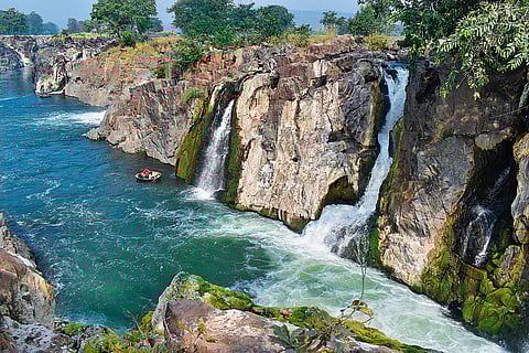 Hogenakkal Falls is a stunning cascade on the Kaveri River 