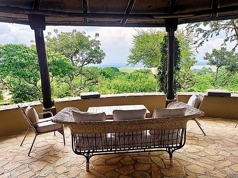 Kyambura Gorge Lodge is a boutique property on the edge of the forest with eight cottages overlooking the grassland savannah and volcanic crater fields