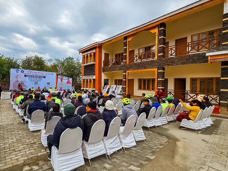 A meeting held at Lekhak Gaon
