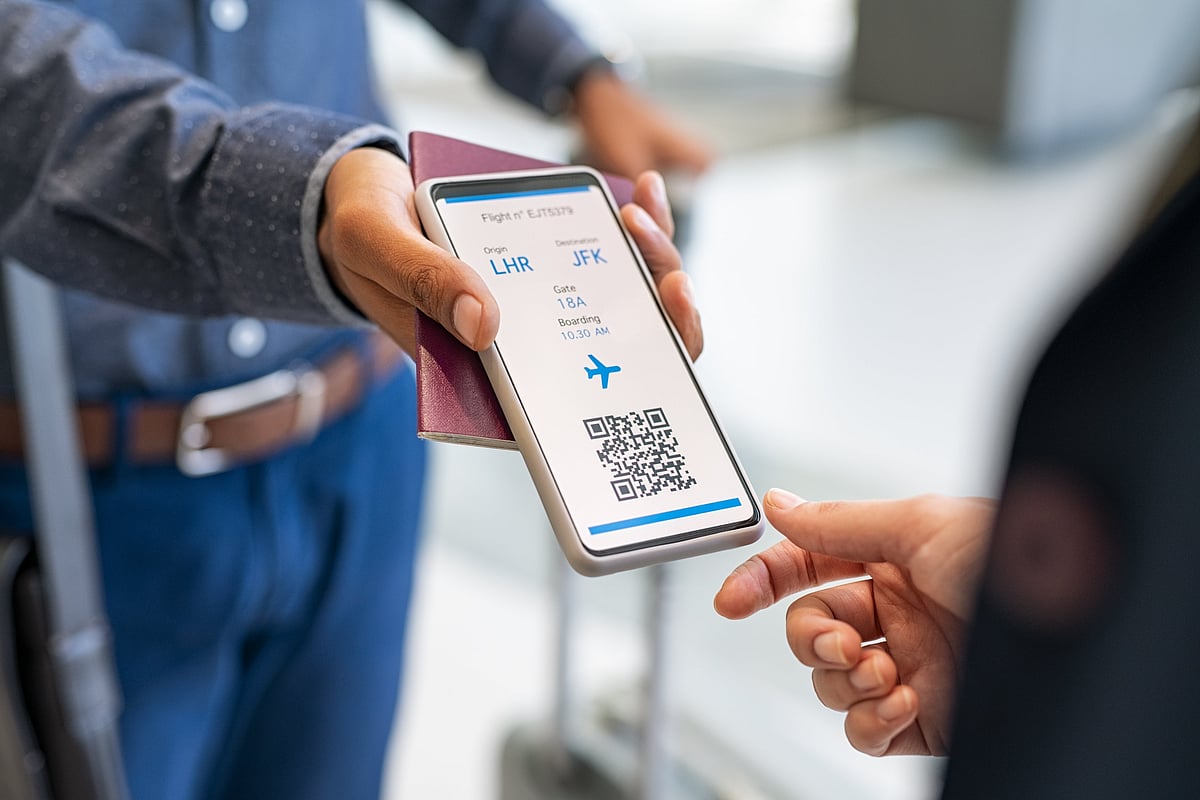 The ICAO has proposed the rollout of a “digital travel credential,” a secure form of identification that enables travellers to store verified passport data on their smartphones. (representational image) - Ground Picture/Shutterstock