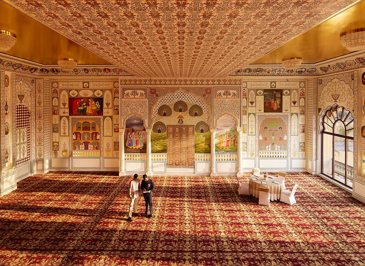 The resplendent Rang Mahal at Anantara Jewel Bagh, Jaipur