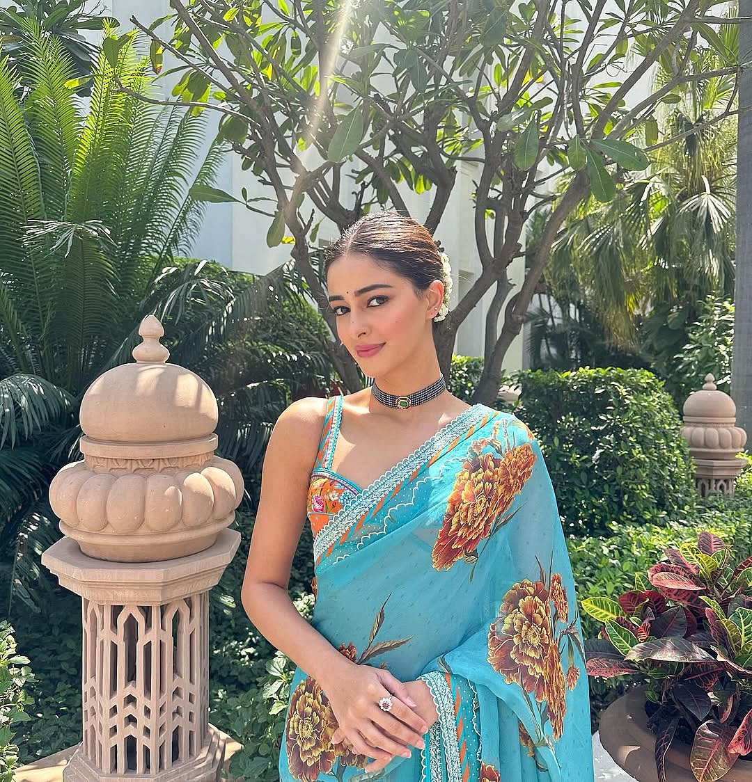 Panday in a saree