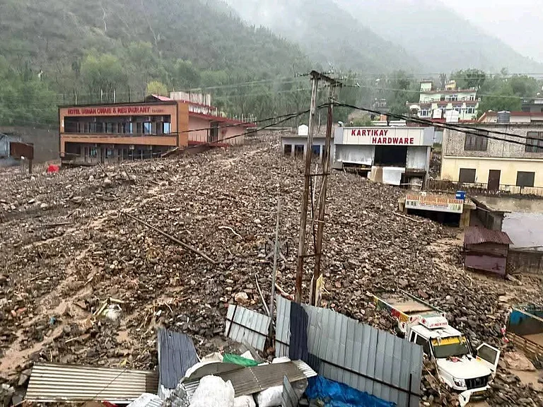 The heavy rains have triggered flash floods in Dharam Kund village, damaging over 40 houses - J&K Youth Congress/X