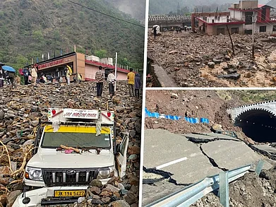 kishor_kumar_morda_0054/Instagram : Scenes of devastation in Jammu and Kashmirs Ramban district after a cloudburst event in April 2025