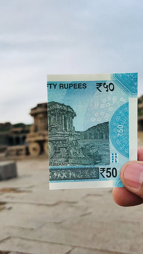 Hampi on a Fifty Rupee note