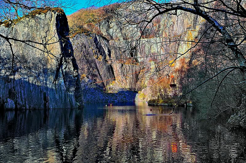 The historic Vivian Quarry is located in Llanberis, Gwynedd in North Wales