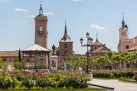Cervantes square, Alcalá de Henares, Spain.