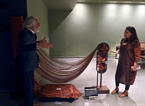 Sunil Sethi and Anar Patel at the exhibition