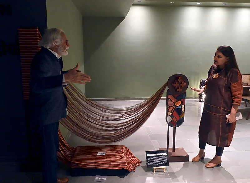 Sunil Sethi and Anar Patel at the exhibition