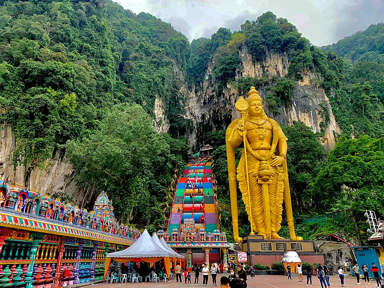 Located 14 km north of Kuala Lumpur, Batu Caves is one of Malaysia’s most iconic landmarks. - Wikipedia