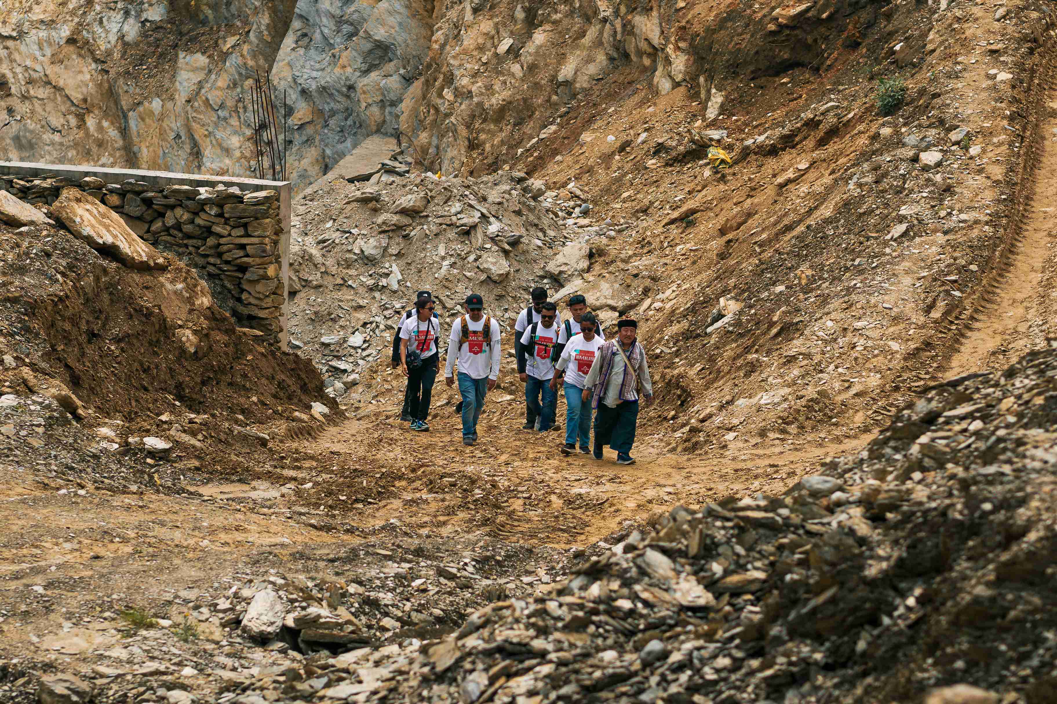 The hour-long trek to the top of the mountain, where the prayers were to take place